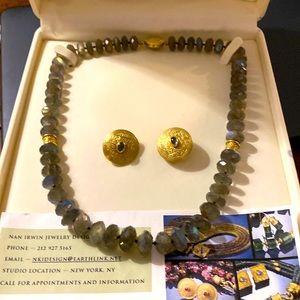Necklace and earring set by Nan Irwin. NY,NY